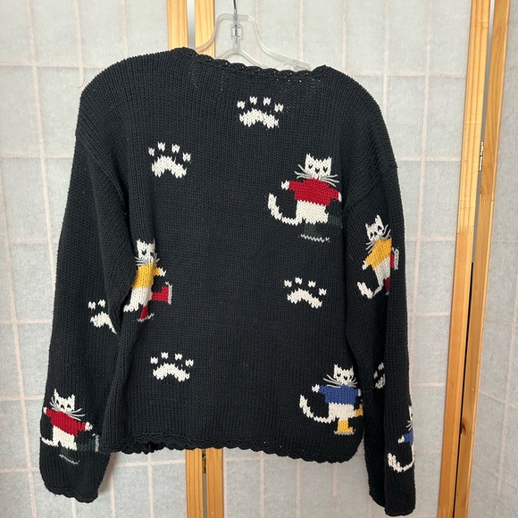Vintage kitty handmade in Bolivia sweater - Picture 3 of 4